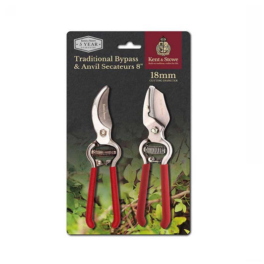 Traditional Bypass & Anvil secateurs